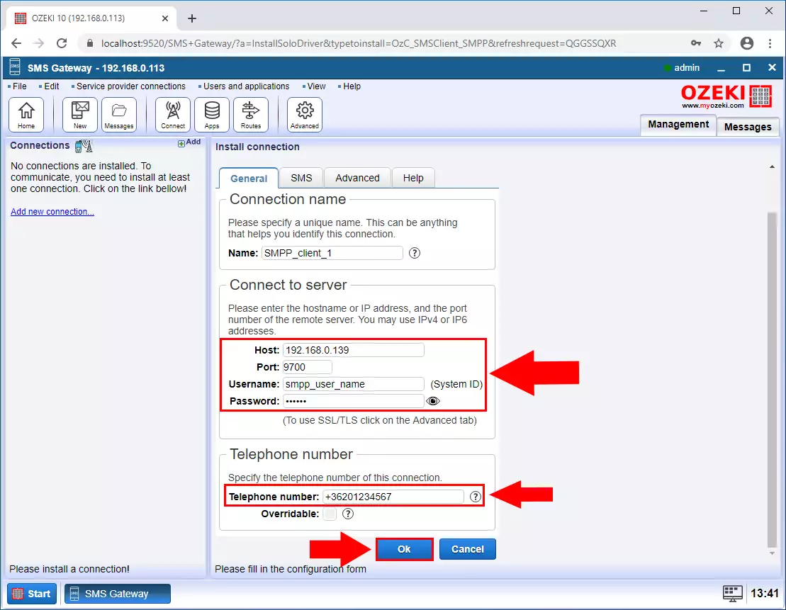 smpp client user data