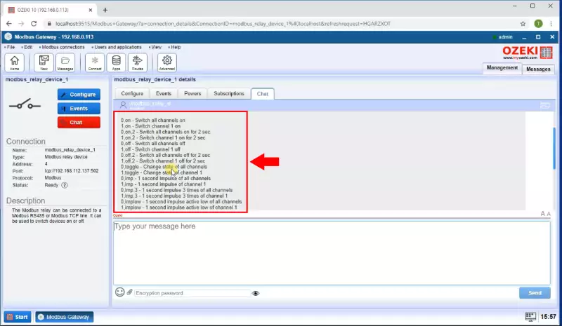 available relay commands