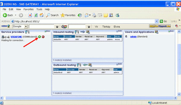 connecting the service provider connection