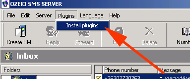 the plugins menu