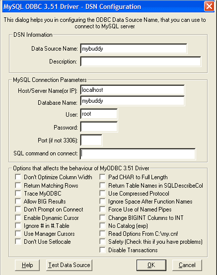 select mysql odbc driver