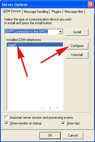 smpp configuration