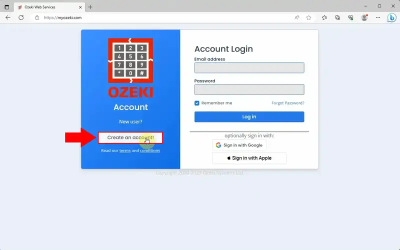 Create an account