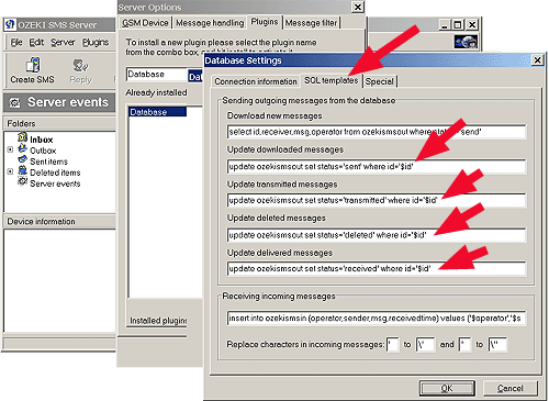 remove quotation marks from the database settings