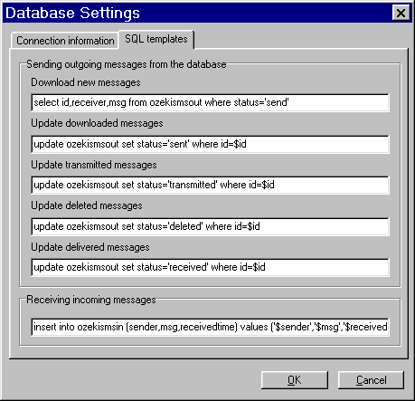 sql template without quotation marks