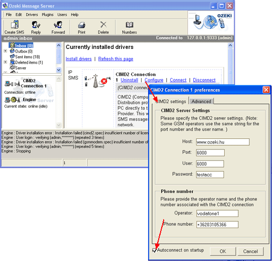 cimd two settings