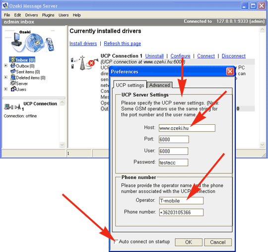 configuration of driver details