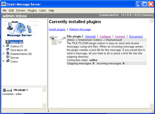 checking the plugin connection state