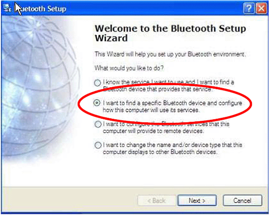 choosing of the bluetooth environment