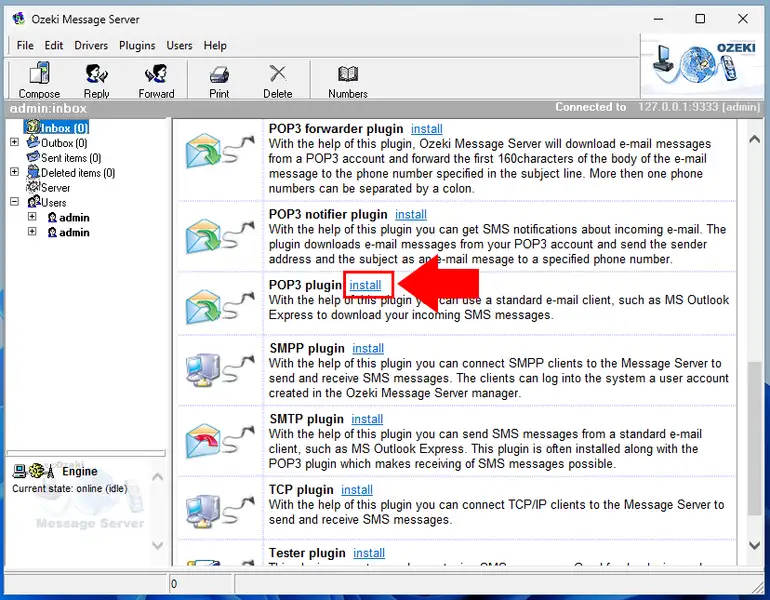 POP3 plugin installation