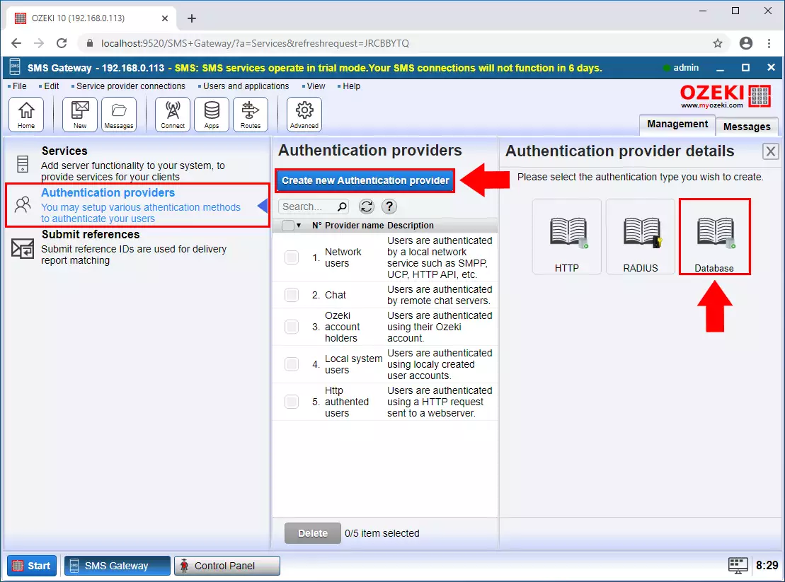 create new authentication povider