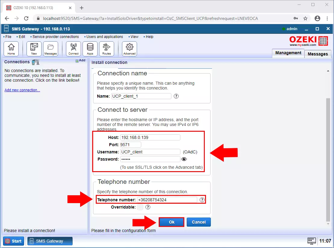 ucp client user data