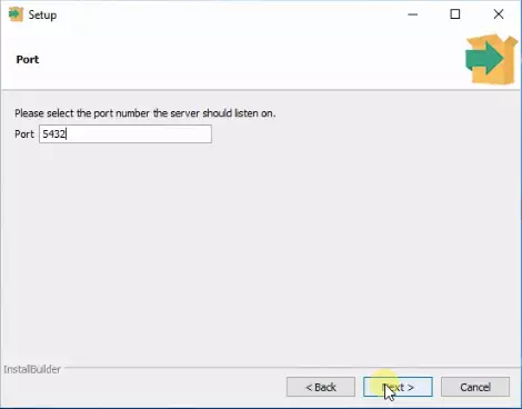 specify postgresql port number