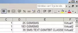 deletion of cells from messages excel