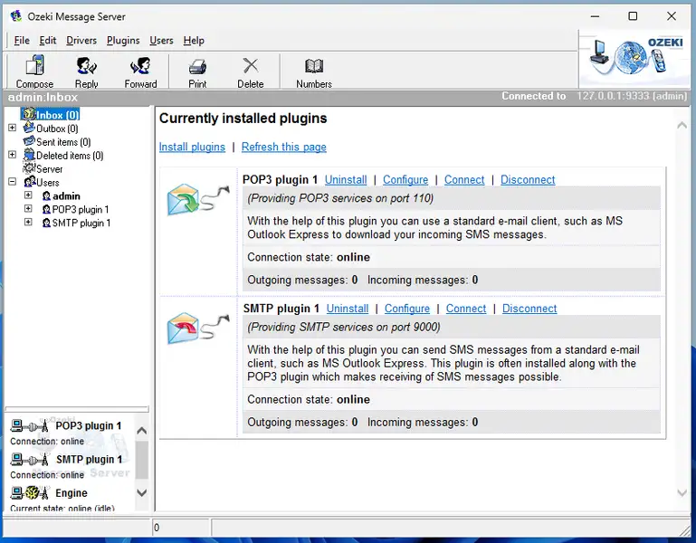 Checking the plugin connection state