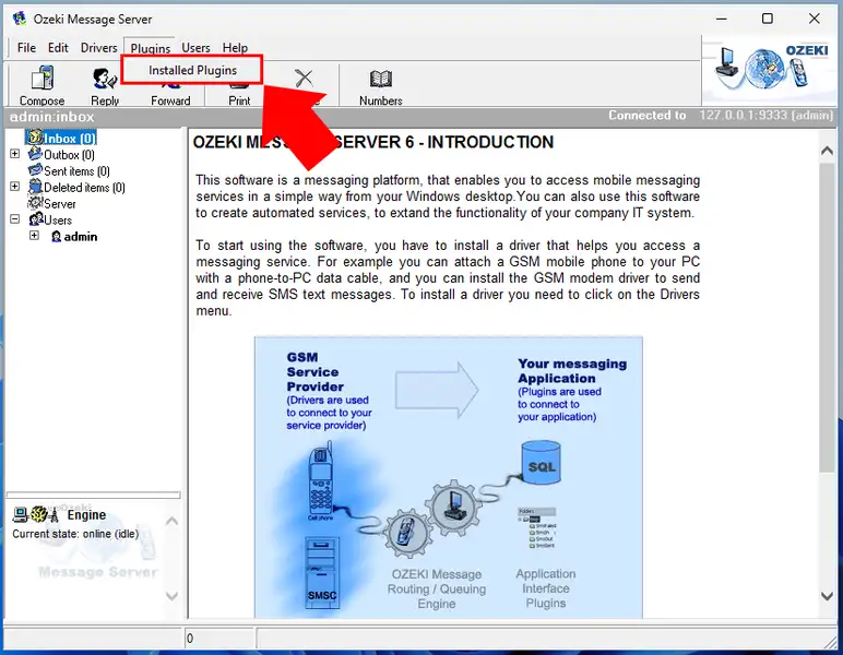 how to install smtp plugin in ozeki message server