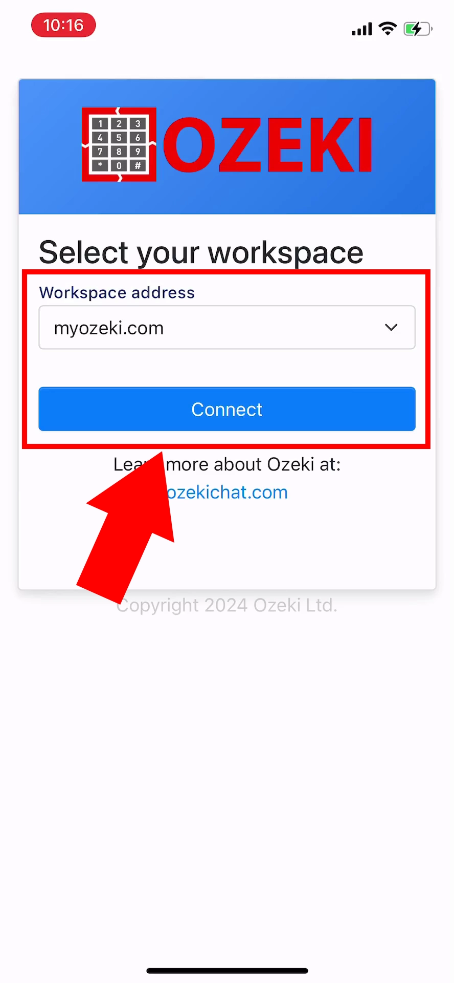 Connect to workspace