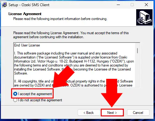 ozeki sms client license agreement