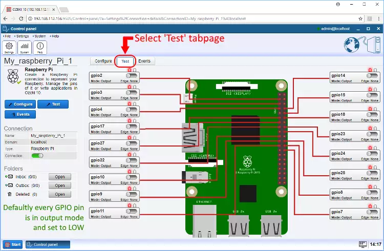 selecting the test tabpage