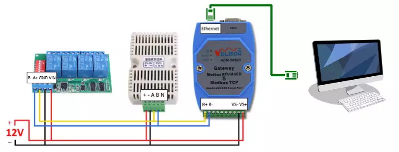 modbus rtu tcp gateway wiring diagram