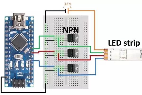 the wiring of the led strip