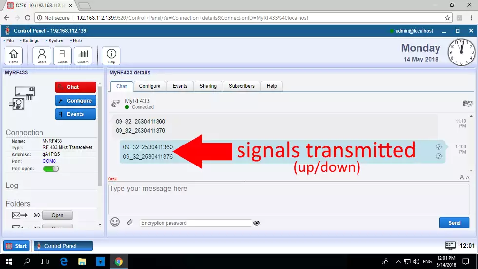 retransmit saved signals