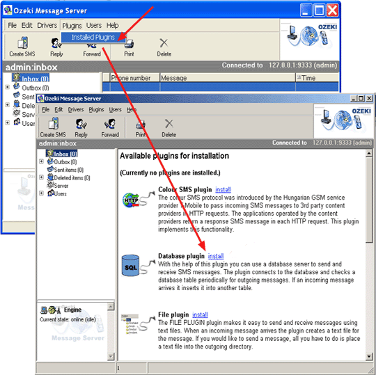 database plugin installation