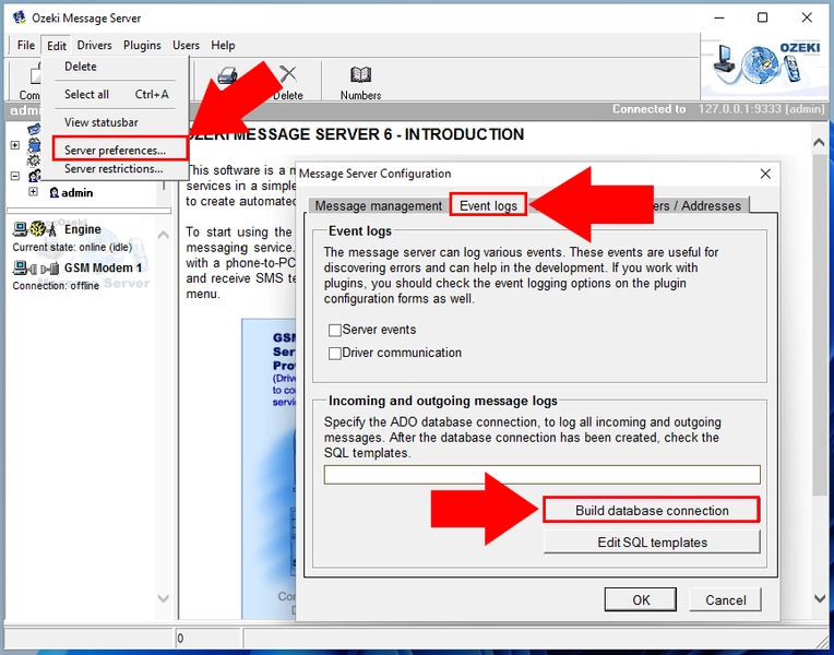 database logging