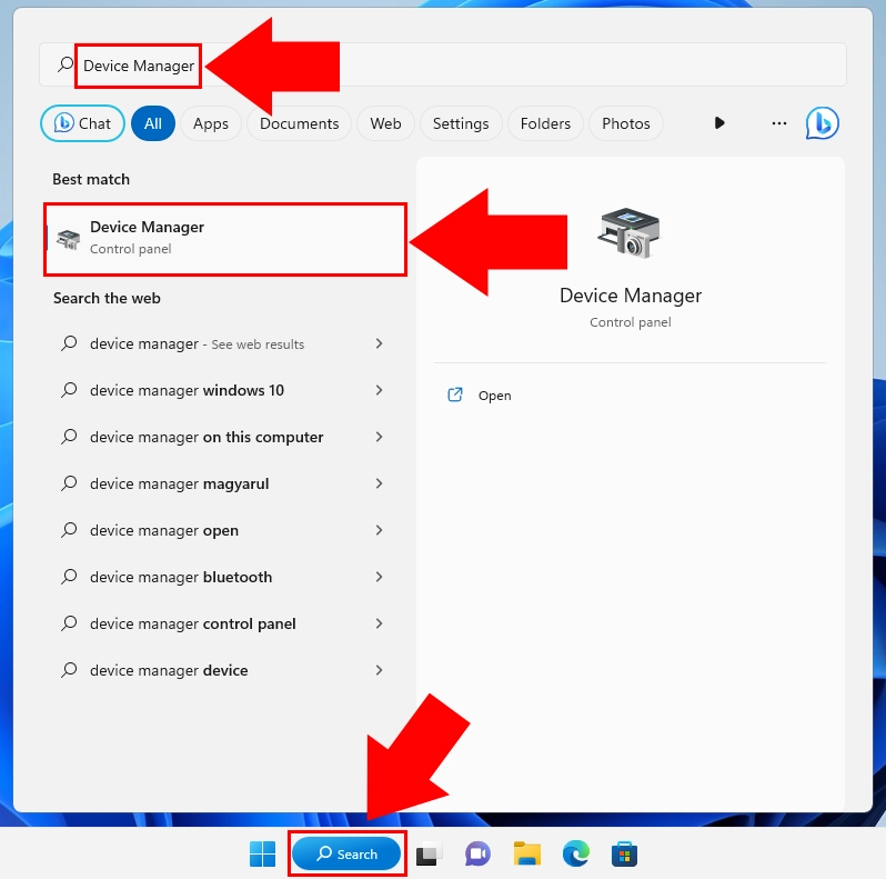 Opening Device Manager