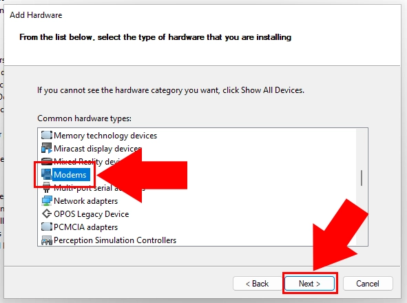 Select modems