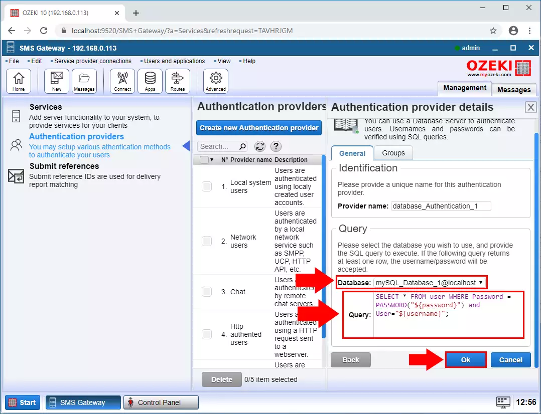 specify sql query